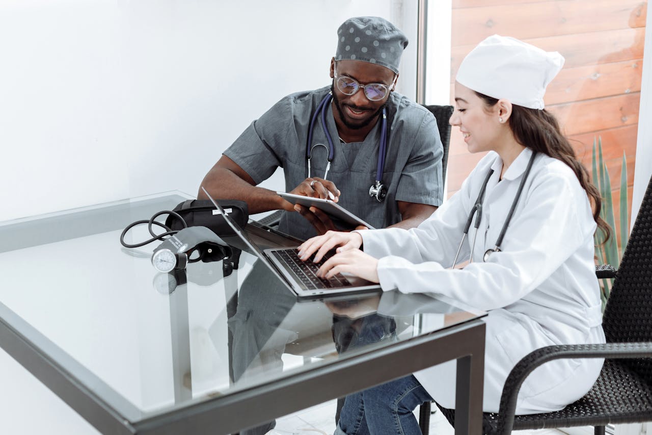 Healthcare professionals collaborating